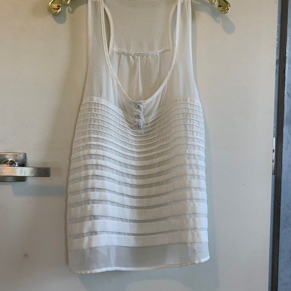 Mendocino swing top flowy, sleeveless, sz M, pleat detail, for layering,…